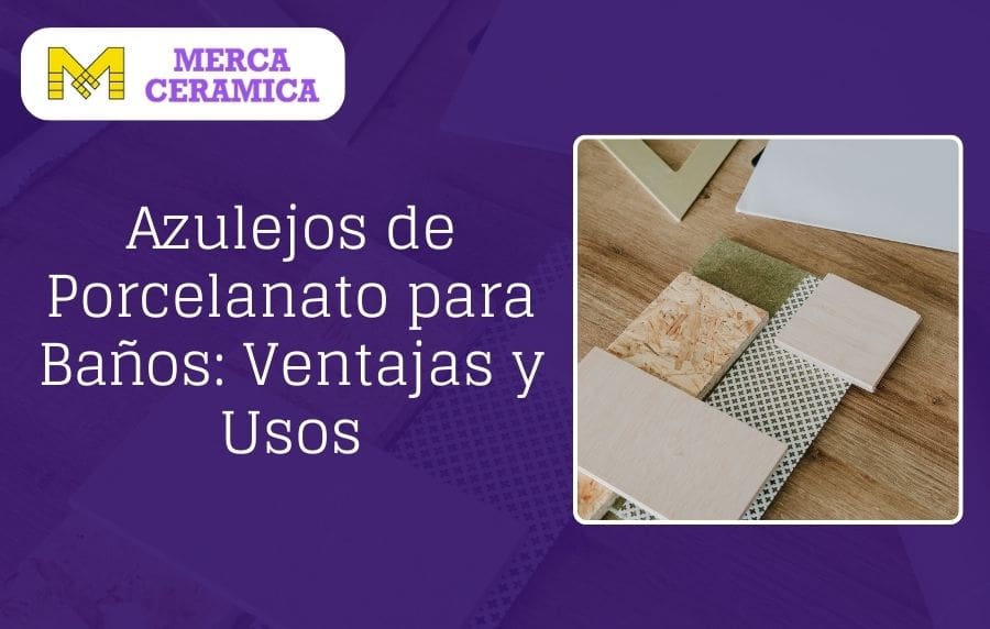 Azulejos de porcelánico para baños en la exposición de Mercacerámica